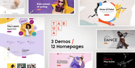 Tabula - Art, Music & Language School WordPress Theme - GPL Market