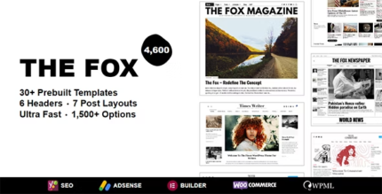 The Fox - Modern Magazine Blog Newspaper WordPress Theme - GPL Market