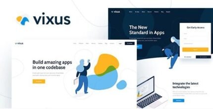 Vixus | Startup & Mobile App WordPress Landing Page Theme - GPL Market