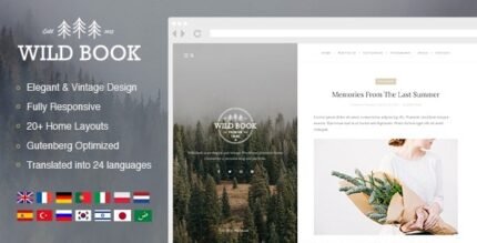 Wild Book 1.9.8 - Vintage, Elegant & Summer WordPress Personal Blog Theme - GPL Pugins Club