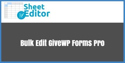 WP Sheet Editor Bulk Edit GiveWP Forms Pro 1.0.64 - GPL Pugins Club