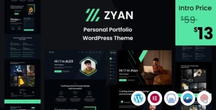 Zyan - Personal Portfolio WordPress Theme - GPL Market