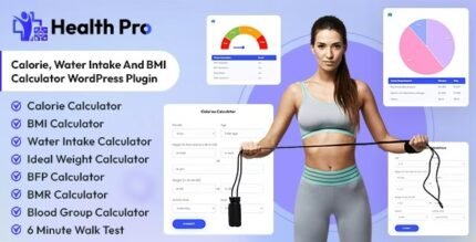 Health Pro 1.0.7 - Calorie, Water Intake and BMI Calculator WordPress Plugin - GPL Pugins Club